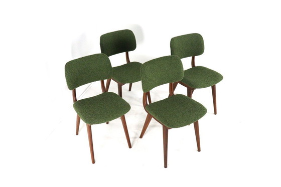 Image 1 of Set di 4 sedie da pranzo imbottite vintage