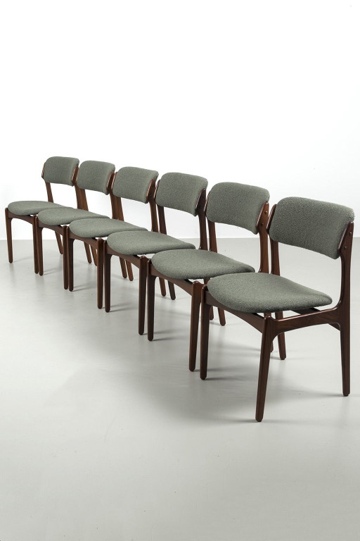 6x silla OD Møbler 'modelo 49' de Erik Buch