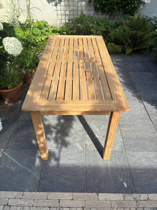Barlow Tyrie Teak-Gartentisch 150x71cm - neuwertig