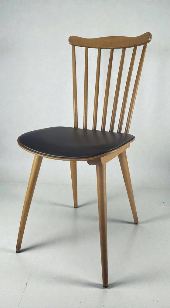 Menuet Stuhl von Baumann, 1960 – Esszimmerstühle, Wood, Skai (photo 2 of 8)