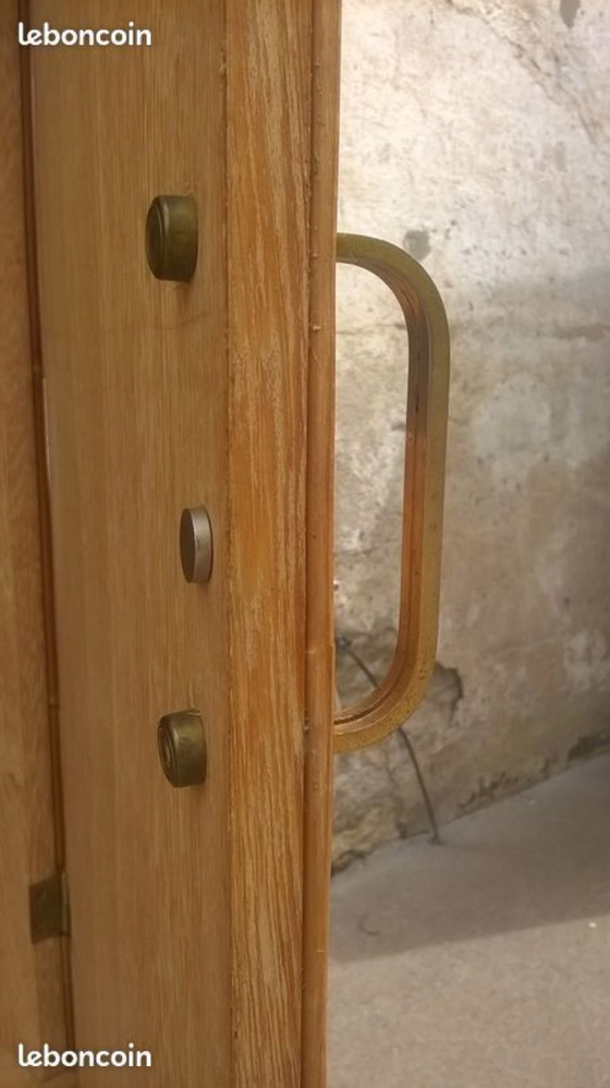 Image 1 of Two-door rattan sideboard in the Audoux Minet style