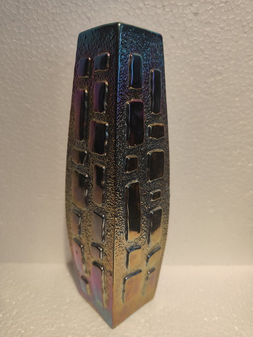 LBV Leinauer Glaswerke Pfauenauge Vase