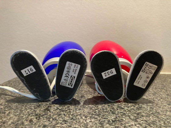 Image 1 of 2x Lampade postmoderne IKEA anni '90 Ei Fjorton di Tatsuo Konno