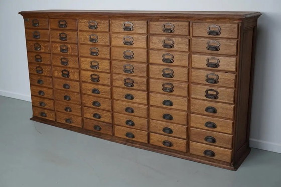 Image 1 of Antiker französischer Archiv-/Apothekerschrank aus Eiche von Chouanard, ca. 1910