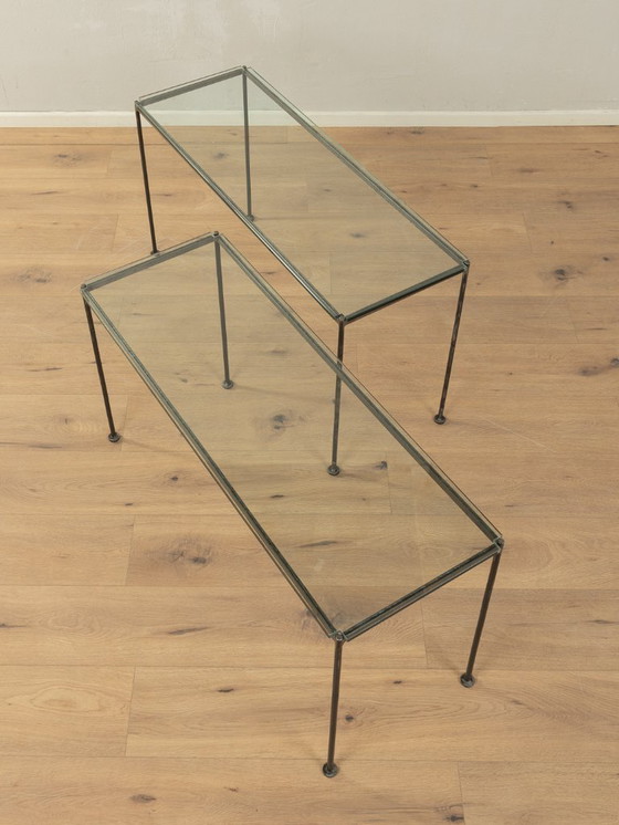 Image 1 of Glass Table Set, 80s