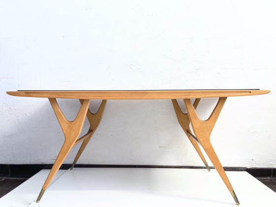 Image 1 of Mid - Century coffee table 50s 60s design in the style of Ico Parisi