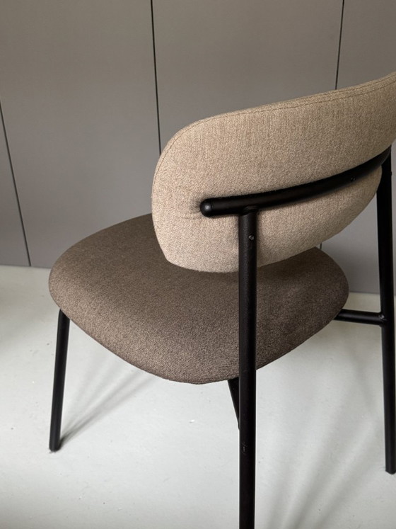 Artifort Aloa / 3x Sedia da pranzo di design / Tessuto Kvadrat, Sedie da pranzo, Metallo, Tessile, Nero (foto 5 di 13)