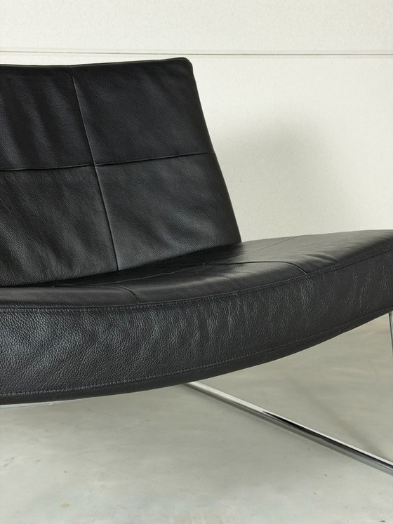 Harvink Hebbes Armchair - black leather, Chrome, Modern (photo 3 of 9)