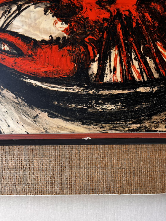 Image 1 of Stampa vintage di aragosta e brocca di Bernard Buffet in cornice d'epoca