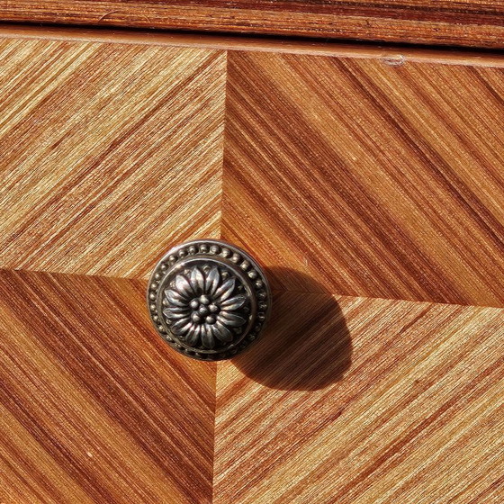 Image 1 of VALENTINES OFFER - French Mid Century Nightstand-French Vintage Bedside Table-High Gloss Finish-60s