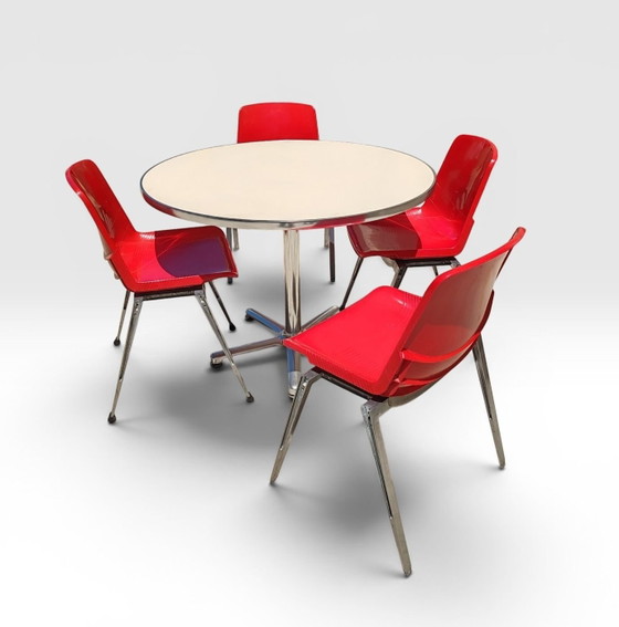 Table Indecasa, Tables de salle à manger, Métal, Aluminium, Crème (photo 3 sur 7)