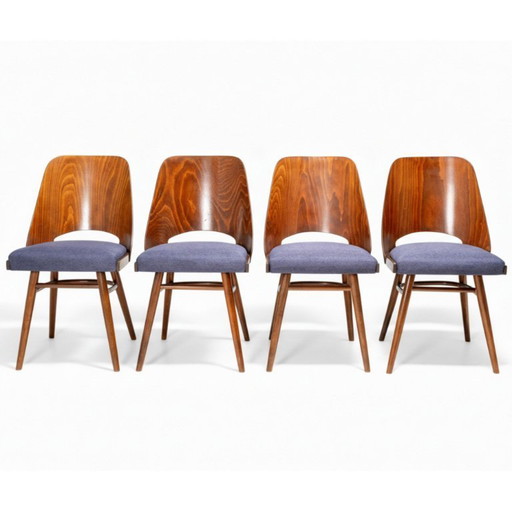 Set van 4 TON 514 stoelen, Oswald Haerdtl, Tsjechoslowakije, jaren 1950