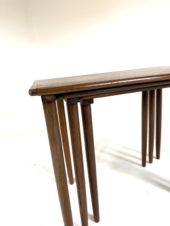 Image 1 of Vintage Deense teakhouten miniset ‘60