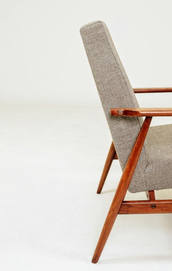 Image 1 of Vintage fauteuil beige Hermes mid-century modern design van H.Lis