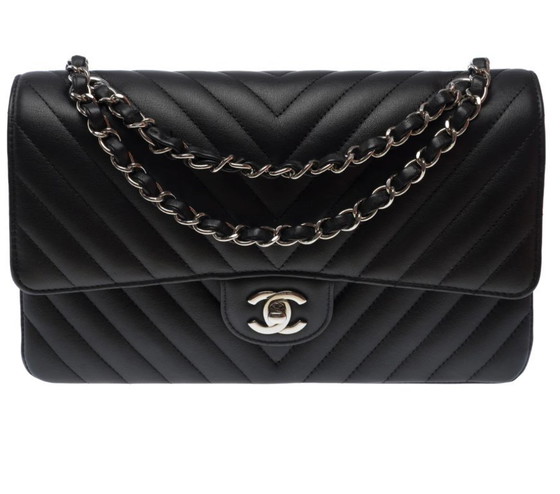 Image 1 of Sac CHANEL Timeless/Classique en Cuir Noir - 103570