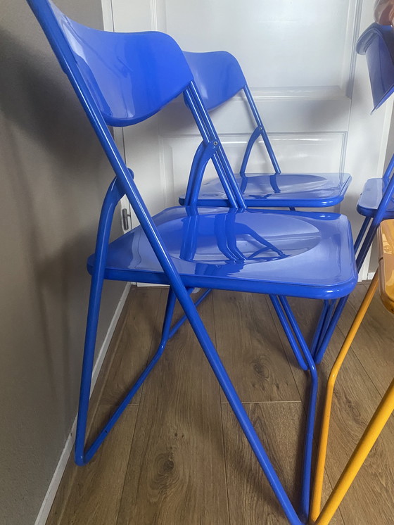 Image 1 of 4 vintage IKEA klapstoelen Niels Gammelgaard