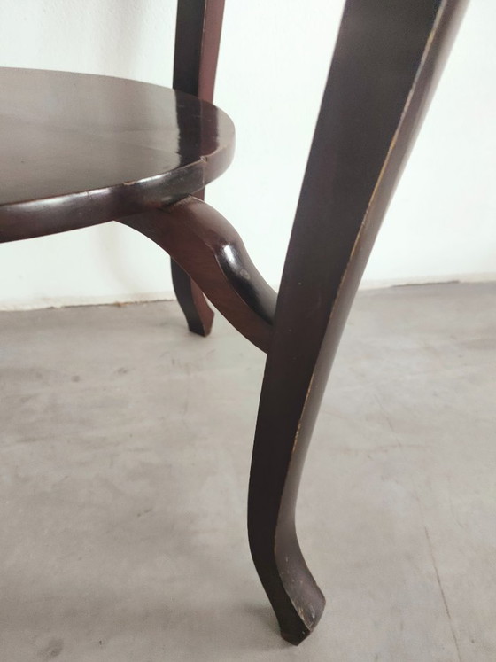 Rare Antique Art Deco / Thonet style Side Table with 'Merezzo' / 'Scagliola' Marble-look Top / 'Trompe-l'œil (photo 6 of 7)