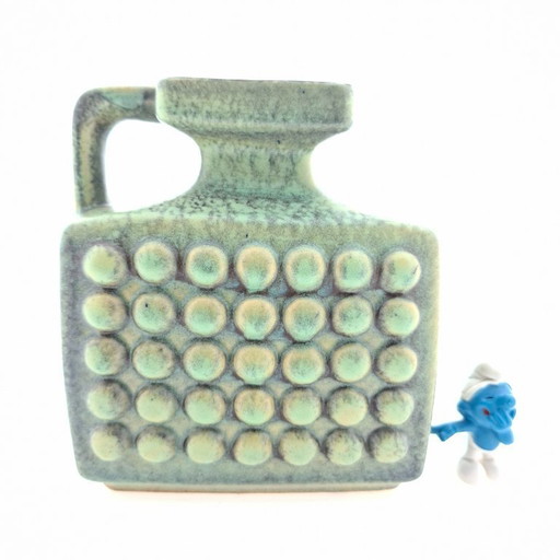 Muntgroene handvatvaas VEB Haldensleben ‘Dots’ | 4074