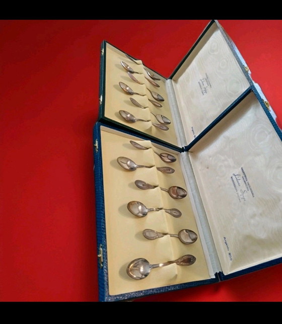 Image 1 of Vintage Silver Spoons - Hallmarked 800