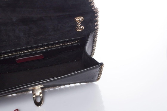 Image 1 of Borsa a tracolla Valentino Demiune in pelle nera con catena.
