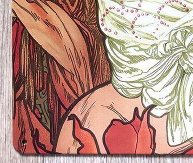 Image 1 of Alphonse Mucha: The Precious Stones Ruby Metal Decorative Poster Sign