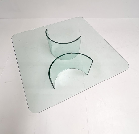 Image 1 of Moderne Italiaanse Glazen Salontafel, 1970’s