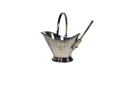 Zilverstad - coal scuttle with scoop - silver-plated - 80s