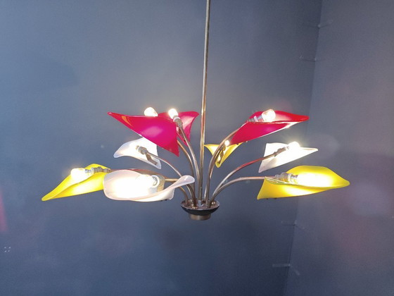 Image 1 of Vintage multi colour italian chandelier, 1960s
