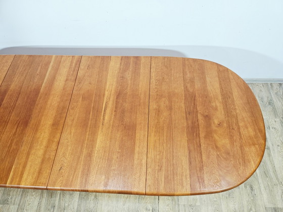 Tavolo allungabile in teak danese + sedie di Möbelfabrik Holstebro, anni '70, set di 9 (photo 23 of 24)