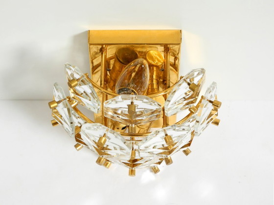 Beautiful Original 1960s Kinkeldey Crystal Glass And Brass Wall Lamp – Wall lights (photo 4 of 20)