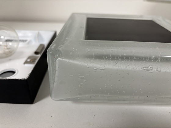 Image 1 of lampada da tavolo di Bega lampada da tavolo in alluminio e dikwandig kristal ijsglas