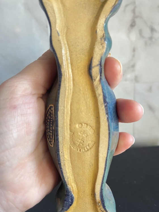 Image 1 of Vintage design keramische kandelaar Grès de Rambervillers 