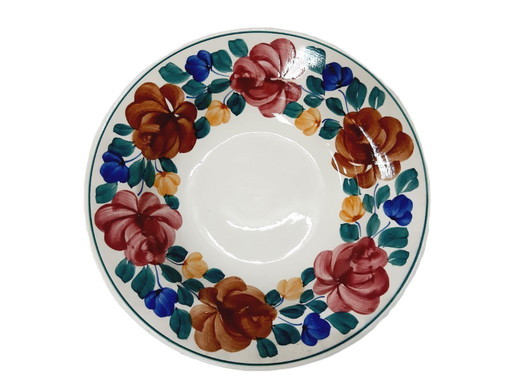 Hand painted deep ceramic wall-hanging plate 20 cm
