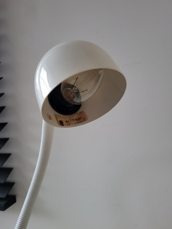 Image 1 of Lampe serpent ou cobra vintage, Happylight, années 80, blanche, Pays-Bas