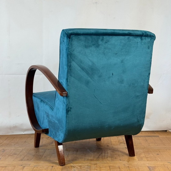 Image 1 of Fully restored Jindřich Halabala H-410 Art Deco armchair from the 1930s
