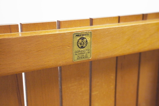 Chaise pliante vintage de style Trieste, chaise pliante en bois du milieu du siècle (photo 6 of 9)
