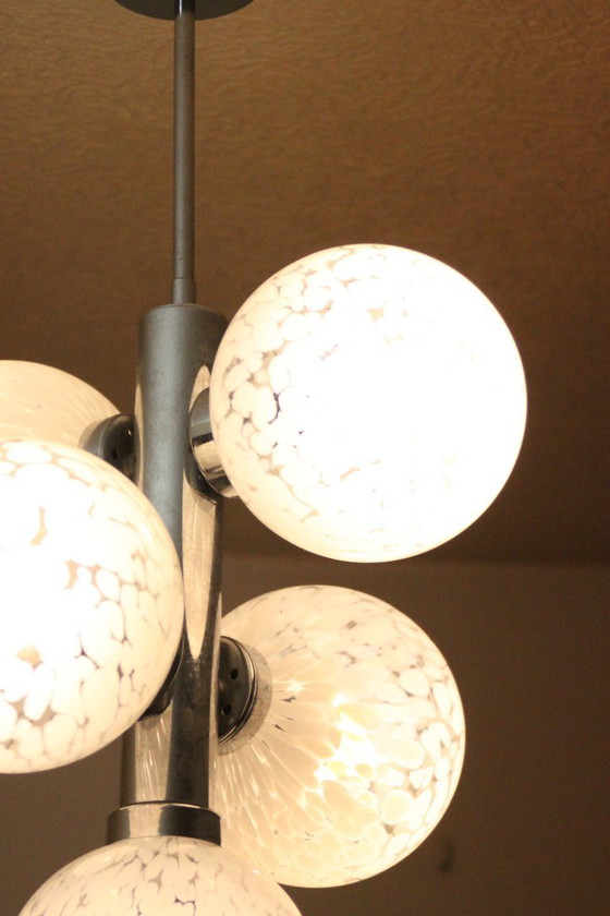 Image 1 of Vintage atomic globes chandelier, 1960s