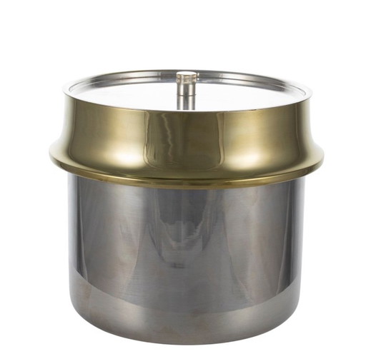 Secchiello per il ghiaccio in oro Hollywood regency, Italia, 1980 ca.