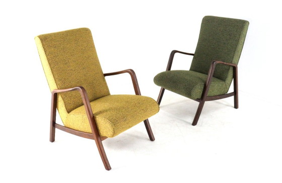 Knicos armchair vintage newly upholstered wenge – Wood (photo 9 of 15)