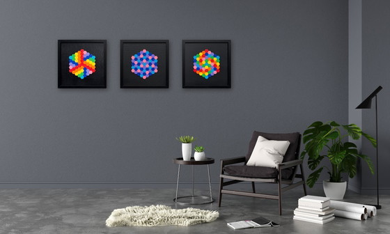 Image 1 of Fragmentos de caleidoscopio (Juego de 3 - Decoración de pared)