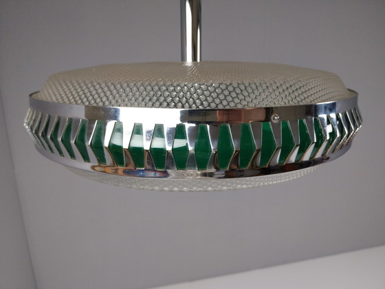 Image 1 of Lampe suspendue OVNI vintage de l'ère spatiale, années 1970