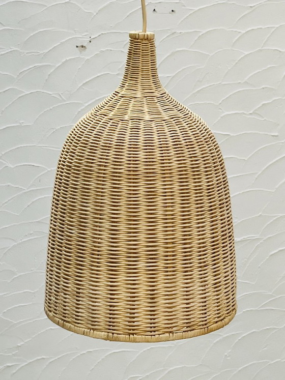 Vintage Ikea Wicker Pendant Light, Bohemian Chic Style – Pendant lamps, Bamboo (photo 12 of 12)