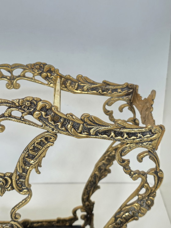 Vintage sierlijke messing paraplu- en wandelstokhouder | Antieke rococo-stijl – Paraplubak, Iron, Brass (photo 7 of 15)