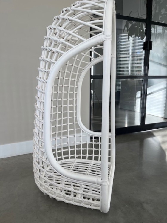 Image 1 of Silla colgante HK Living de ratán blanco