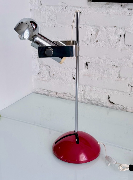 T395 Lampe Robert Sonneman – luci milano, Tischlampen, Chrom (photo 9 of 10)