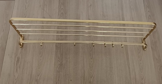 Image 1 of Large fifties string coat rack with 6 coat hooks