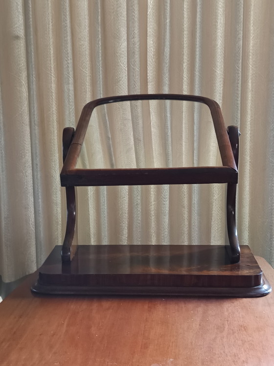 Espejo basculante antiguo de caoba - Espejo inclinable Biedermeier c. 1850-1880. – Wood, Glass (photo 2 of 8)