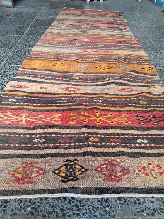 Image 1 of Kilim turco tessuto a mano 260x86 cm