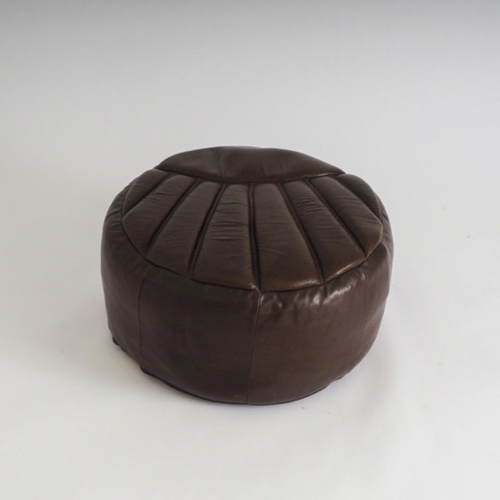 Image 1 of Vintage leather ottoman