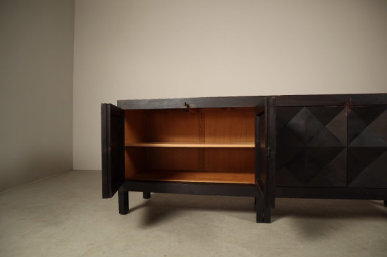 Jean Batenburg for MI Credenza Brutalista in Rovere Ebanizzato, Belgio, Anni '60 – Credenze, Wood (photo 10 of 17)